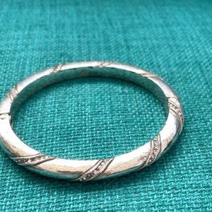 Brighton Silver Plated Bangle Bracelet with Swarovski Crystals